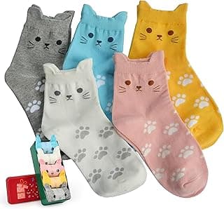 Jeasona Women's Cat Socks Cat Gifts Cute Animal Socks Dog Owl Gifts for Women