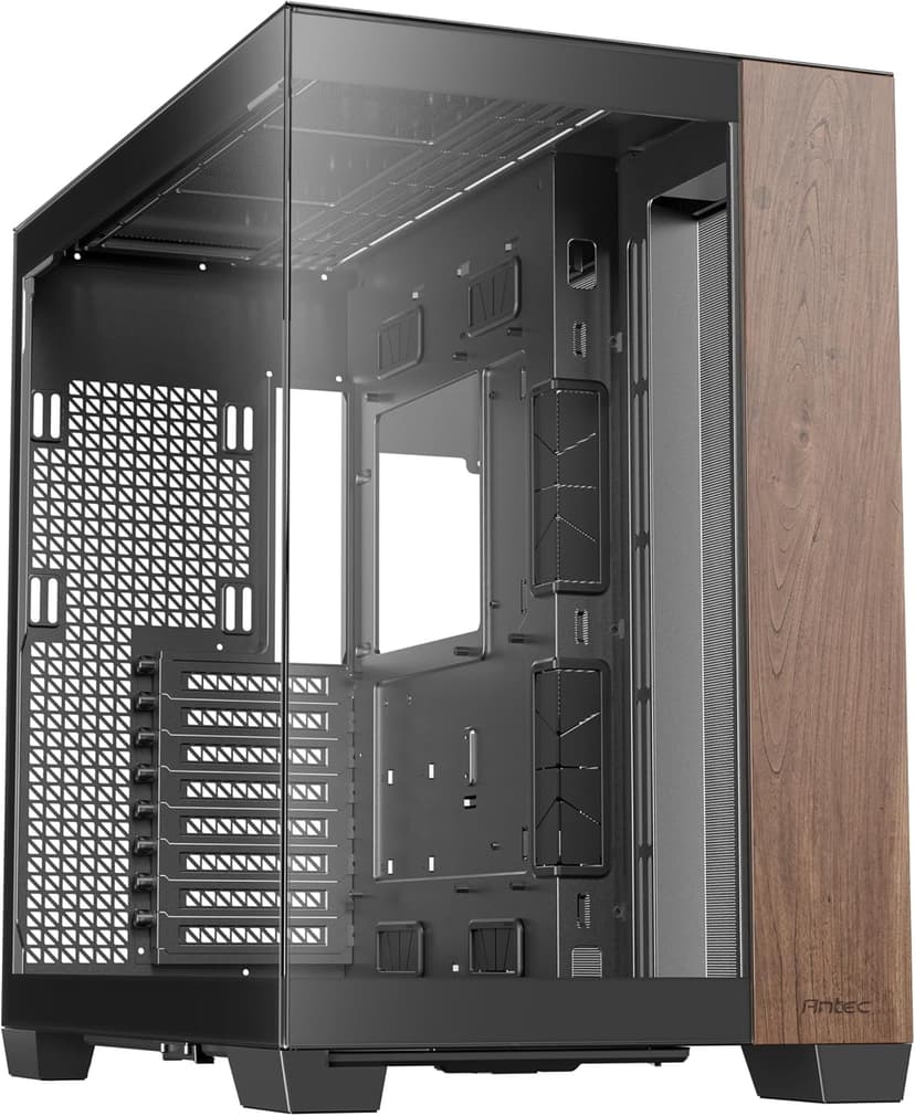 Antec C8 Wood, Fans not Included, Wooden Front Panel, Dual-Chamber Layout, Type-C, 360mm Radiator Support, Seamless TG Front & Side Panels, RTX 40 Compatible, Full-Tower E-ATX PC Case