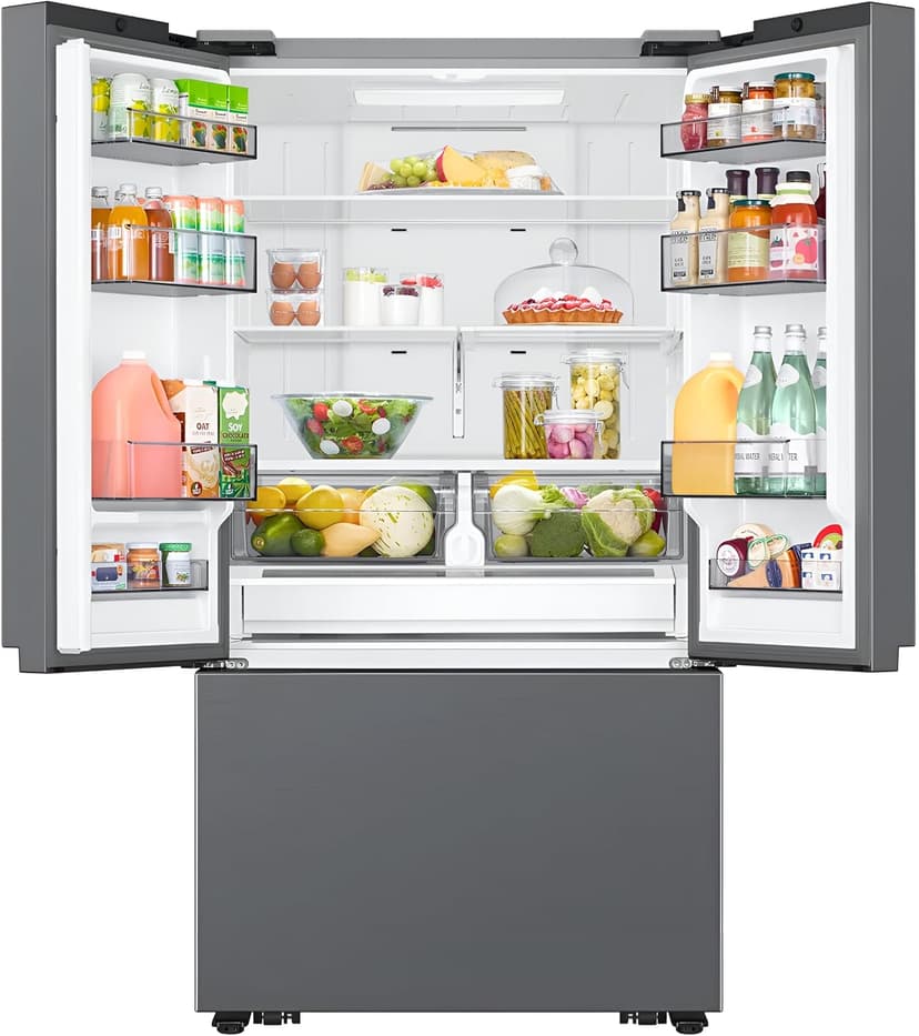 Samsung 27 Cu. Ft. Smart 3-Door French Door Counter-Depth Refrigerator with Dual Auto Ice Maker, All-Around Cooling, Stainless Steel