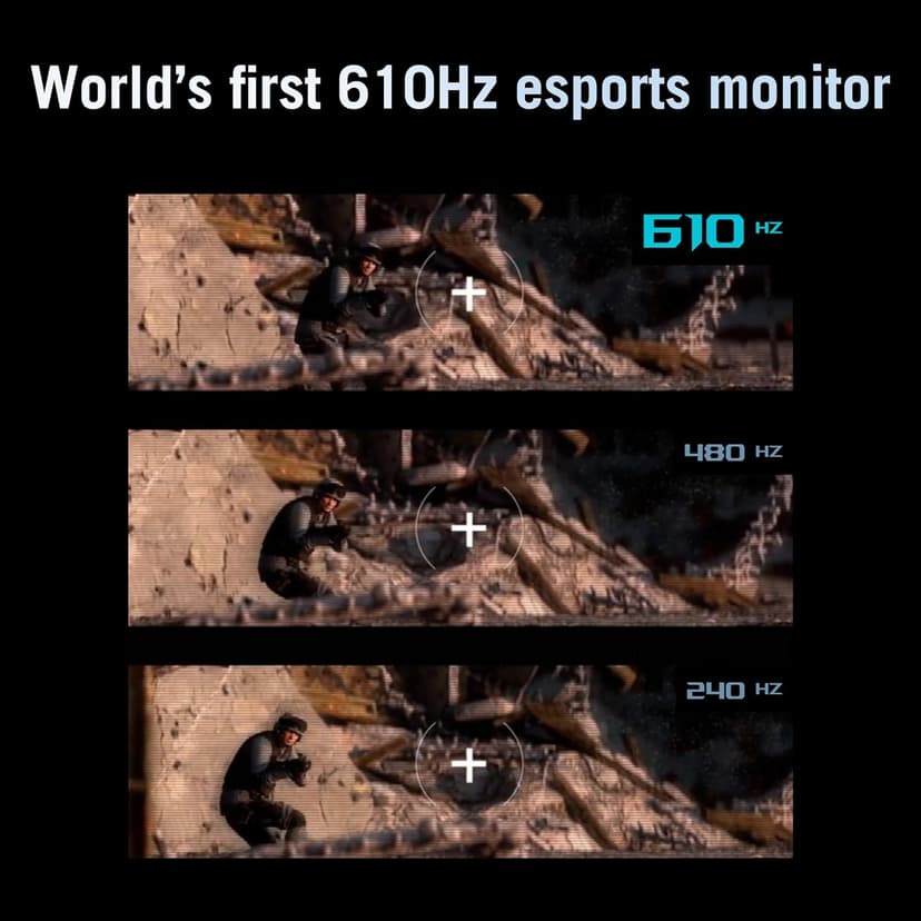 ASUS ROG Strix Ace 24” 1080P Esports Gaming Monitor (XG248QSG) - Full HD, Super TN Panel, 610Hz, 0.1ms, VRR, Low Input Lag, DisplayHDR400, Tripod Socket, HDMI 2.1, 3 yr Warranty