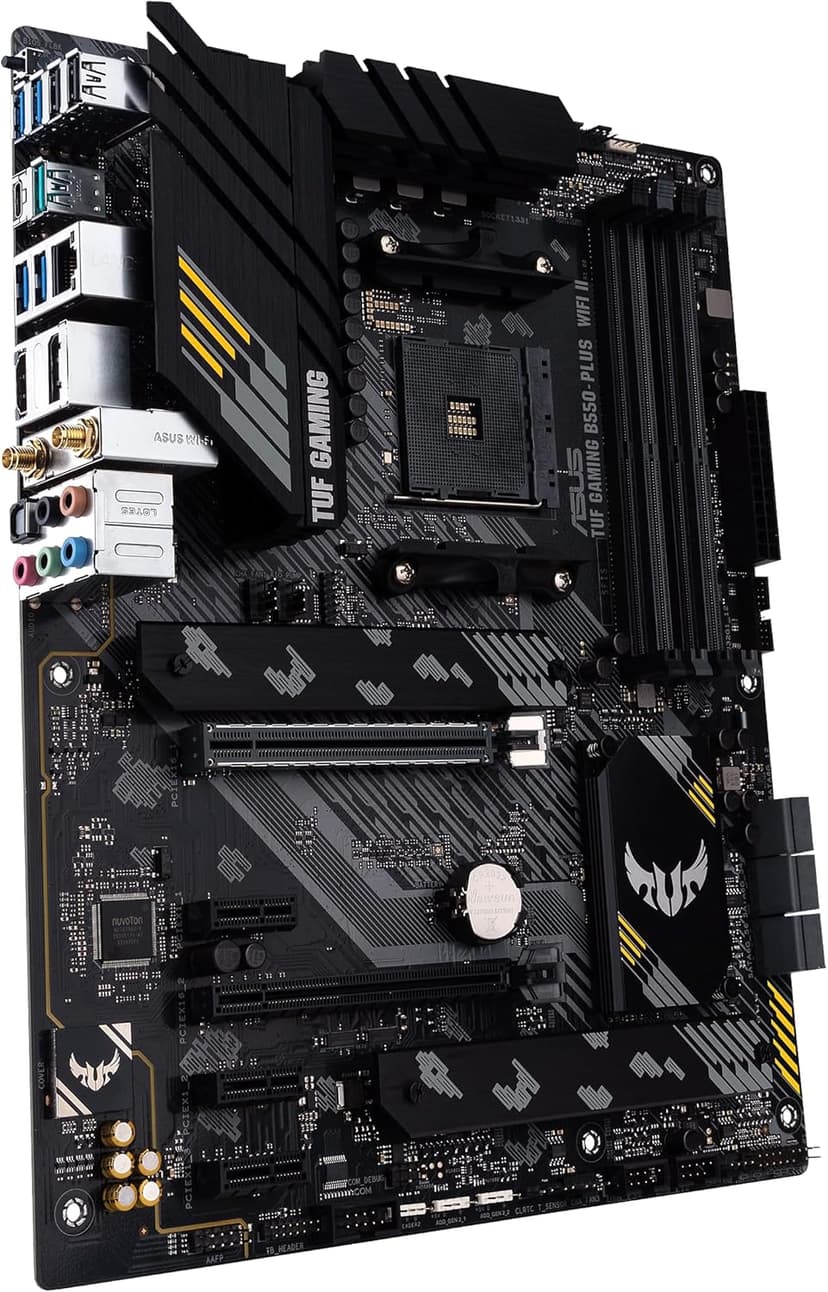 ASUS TUF Gaming B550-PLUS WiFi II AMD AM4 (3rd Gen Ryzen™) ATX Gaming Motherboard (PCIe 4.0, WiFi 6, 2.5Gb LAN, BIOS Flashback, USB 3.2 Gen 2, Addressable Gen 2 RGB Header and Aura Sync)