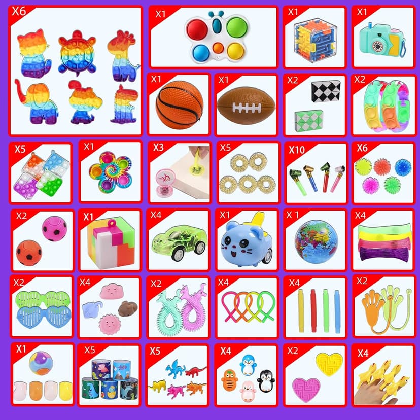 1000 Pcs Party Favors for Kids, Fidget Toys Bulk, Birthday Gift Toys, Fidgets Stocking Stuffers, Treasure Box Birthday Party, Goodie Bag Stuffers, Carnival Prizes, Pinata Filler Stuffers for Classroom B0CBDHC4BN