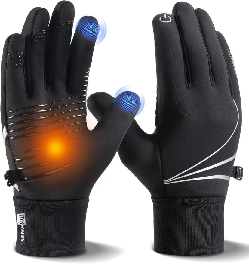 RUIXUE Winter Gloves Men Women, Warm Thermal Windproof Touchscreen Non-Slip,for Cycling Driving Running Hiking