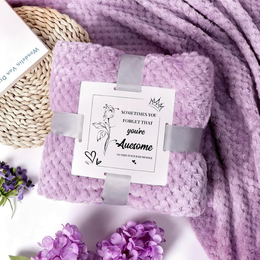 Birthday Gift for Women, Luxury Self Care Spa Gift Basket with Blanket for Mom, Wife, Sister, Friend, Girlfriend, Grandmother, Get Well Soon & Christmas gift for Her B0FKMYHG7N