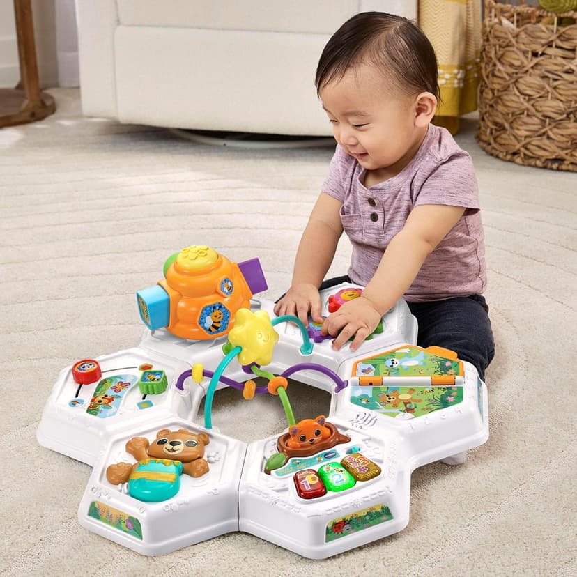 VTech Buzz and Learn Activity Table with Seven Interactive Play Zones, Blue