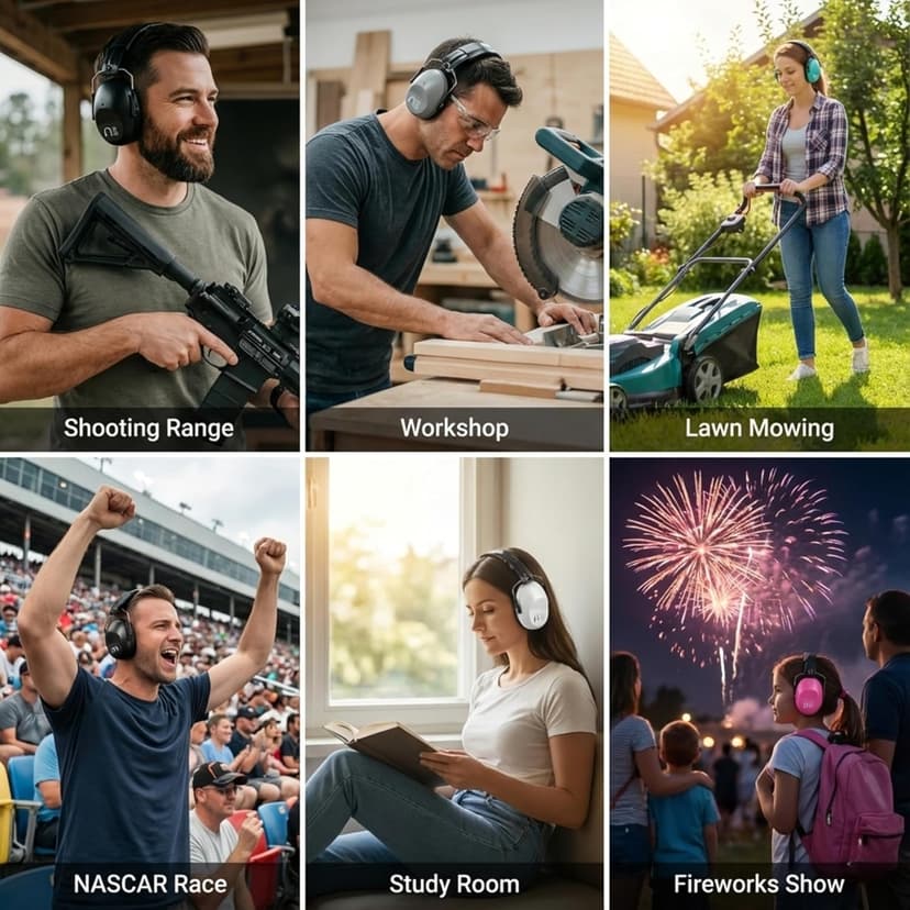 Pro For Sho 34dB Hearing Protection Ear Muffs – Highest NRR Compact Design Ear Protection for Loud Events & Sensory Use