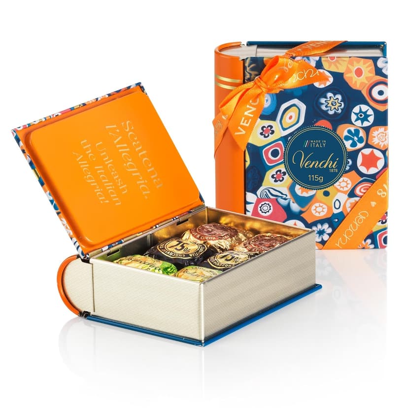 Venchi - Murrine Collection - Mini Book With Assorted Chocoviar Chocolates, 4.05 oz - Gluten Free - Gift Idea for Birthday and Anniversary B0DGV74HC1