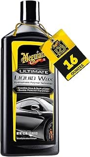 Meguiar's Ultimate Liquid Wax, Improved Liquid Car Wax Formula for Durable Protection that Shines, Premium Towel and Applicator Pad Car Accessories Included, 16 Oz Bottle