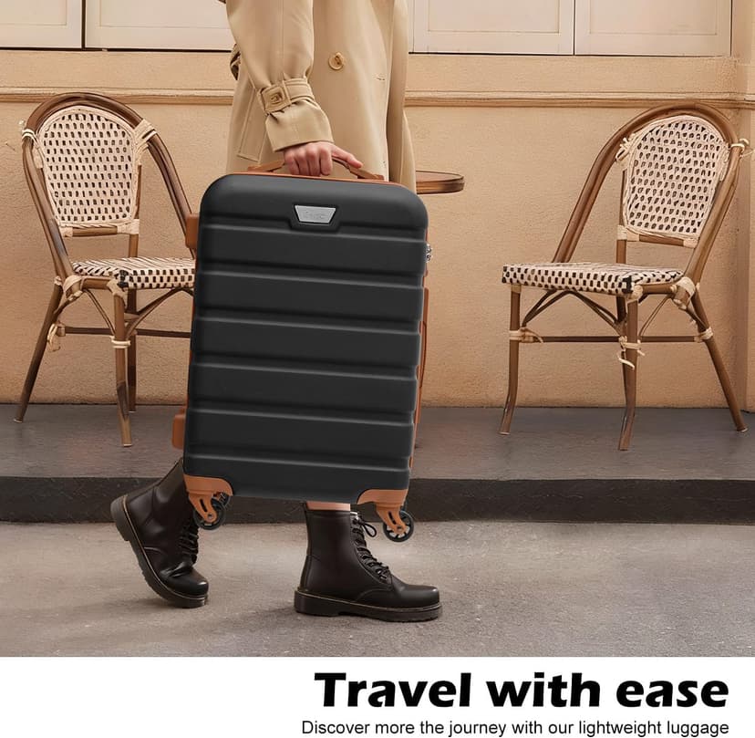 Coolife Luggage 3 Piece Set Suitcase Spinner Hardshell Lightweight TSA Lock