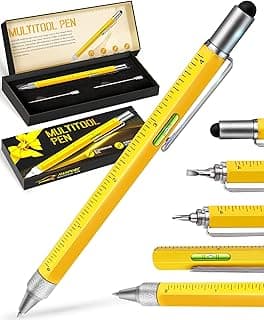 Stocking Stuffers for Men, Gifts for Him, Multitool Pen Christmas Birthday Present, Ideas for Guys Husband Who Have Everything, Tools Cool Gadgets Birthday, White Elephant for Adults Women Dad Grandpa