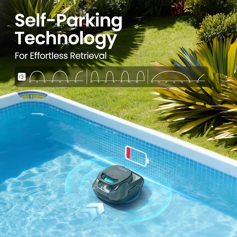 AIPER Scuba SE Cordless Pool Cleaner with 90-Min Runtime, Smart Self-Parking, Lightweight, Pool Vacuum for Above Ground Pools up to 860 Sq.ft