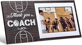 Sumind Sport Graduation Coach Picture Frame Football Softball Baseball Soccer Basketball Volleyball Graduation Photo Frame Thank You Coach Gift 4" x 6"(Basketball)