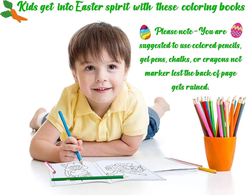 90shine 54PCS Easter Coloring Books for Kids-Egg Basket Stuffer Gifts Party Favors Class Activity Supplies Decorations B08Q36YXL9