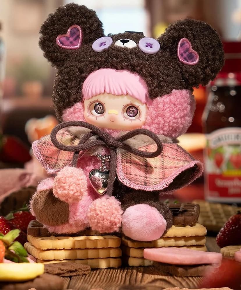 CALEMBOU Plush Blind Box Pendant, Kawaii Maymei Tiny Bear Cookie Series Stuffed Blind Box Keychain, Kawaii Mystery Vinyl Plush Bag Charms Collectible for Birthday Christmas B0FZ94D196