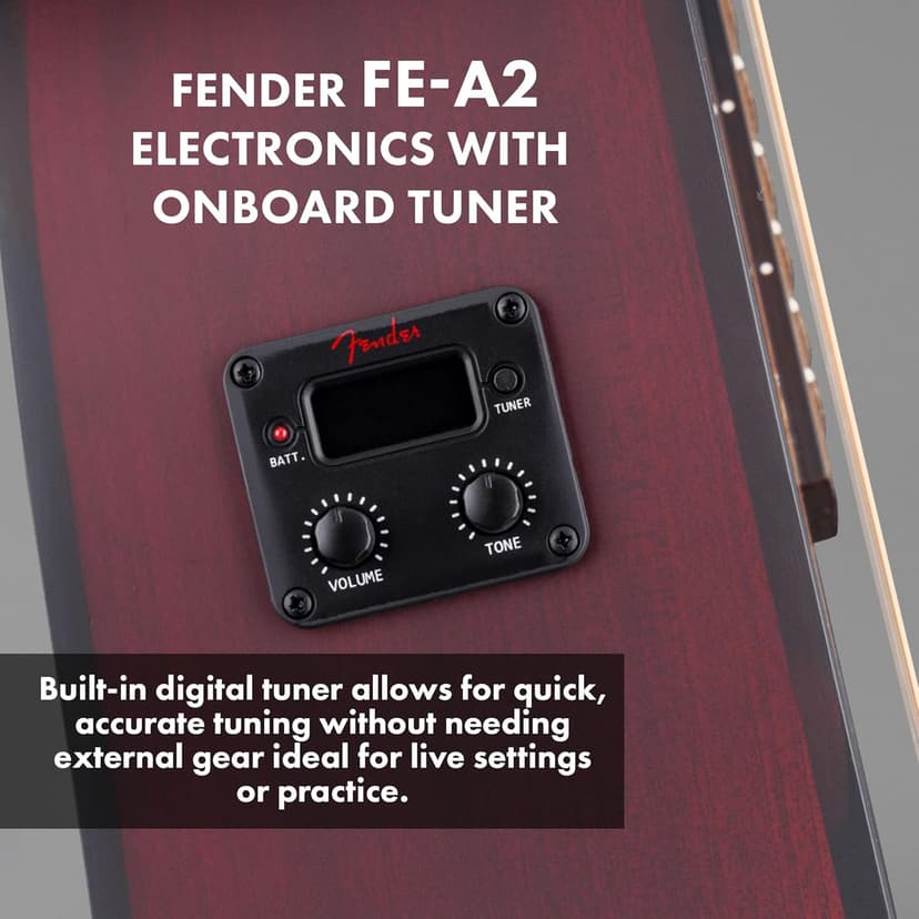 Fender FA Series Dreadnought Acoustic-Electric Guitar - 2-Color Sunburst Bundle with Gig Bag, Strings, Picks, and Austin Bazaar Instructional DVD