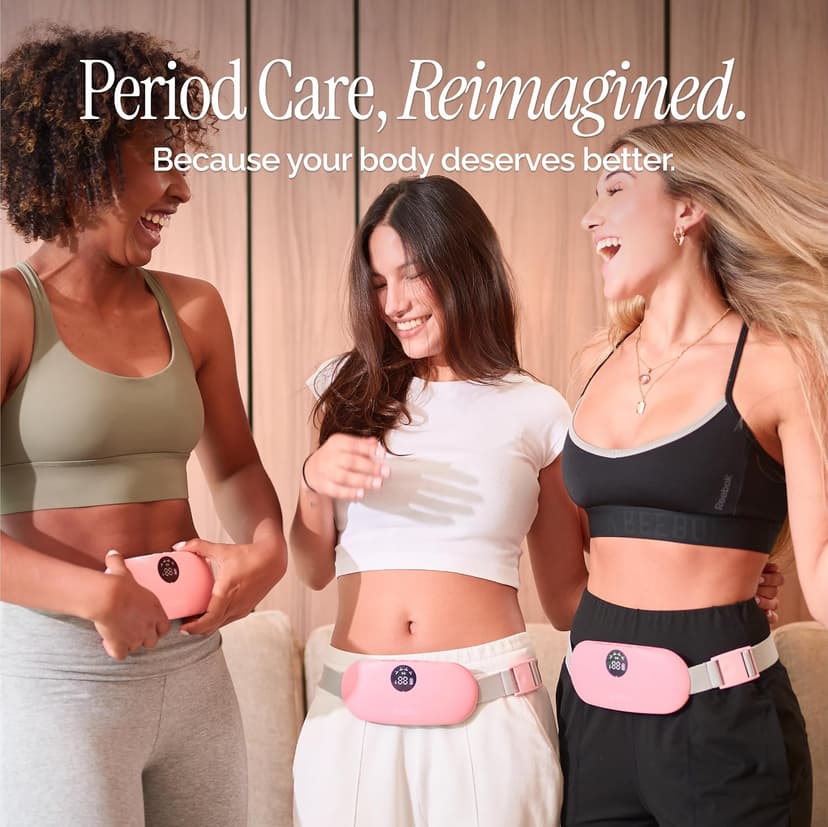 Menstrual Heating Pad for Period Cramps – Portable Heating Pad for Period Cramps Relief with Heat & Massage, Wearable Cordless Warmer for Pain Relief, Rechargeable & Wireless for Women B0F9TVN9PR