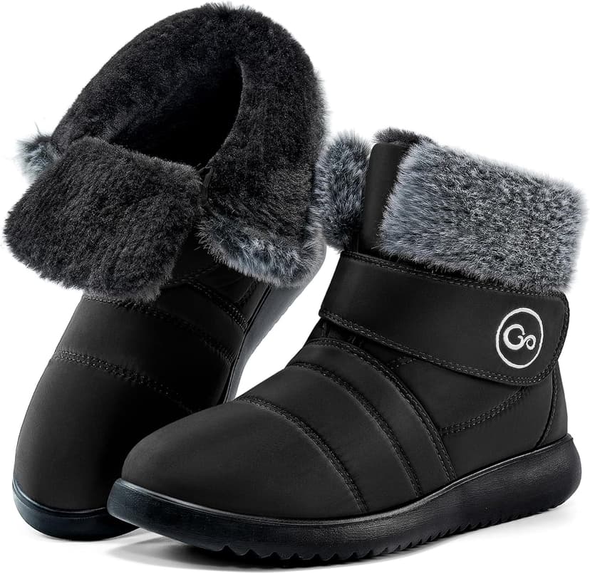 Reimferce Womens Snow Boots for Winter: Comfortable & Warm for All Day Wear - Waterproof Non Slip Booties for Commute Outdoor Walking