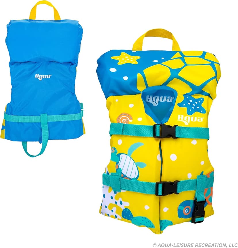 Aqua Oceans 7 Life Jacket for Kids - US Coast Guard Approved Life Vest for Infant, Child & Youth Boys and Girls, Open-Side PFD for Boating, Swimming & Water Sports