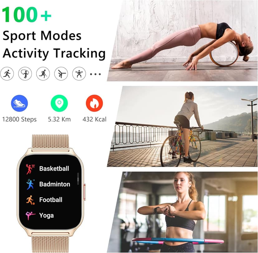 ZOSKVEE Smart Watch 45mm for Women Men(Dial/Answer Calls), 2.0" Fitness Tracker Watch with Heart Rate/Blood Pressure/Blood Oxygen Monitor for Android iOS