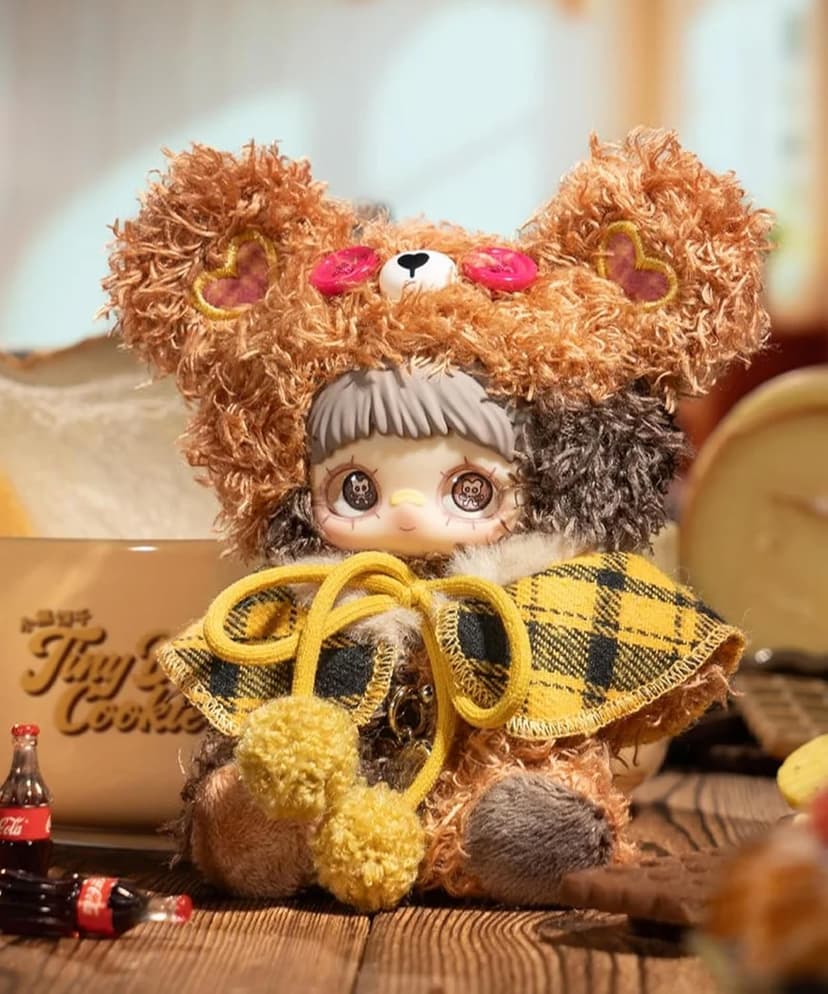 CALEMBOU Plush Blind Box Pendant, Kawaii Maymei Tiny Bear Cookie Series Stuffed Blind Box Keychain, Kawaii Mystery Vinyl Plush Bag Charms Collectible for Birthday Christmas B0FZ94D196