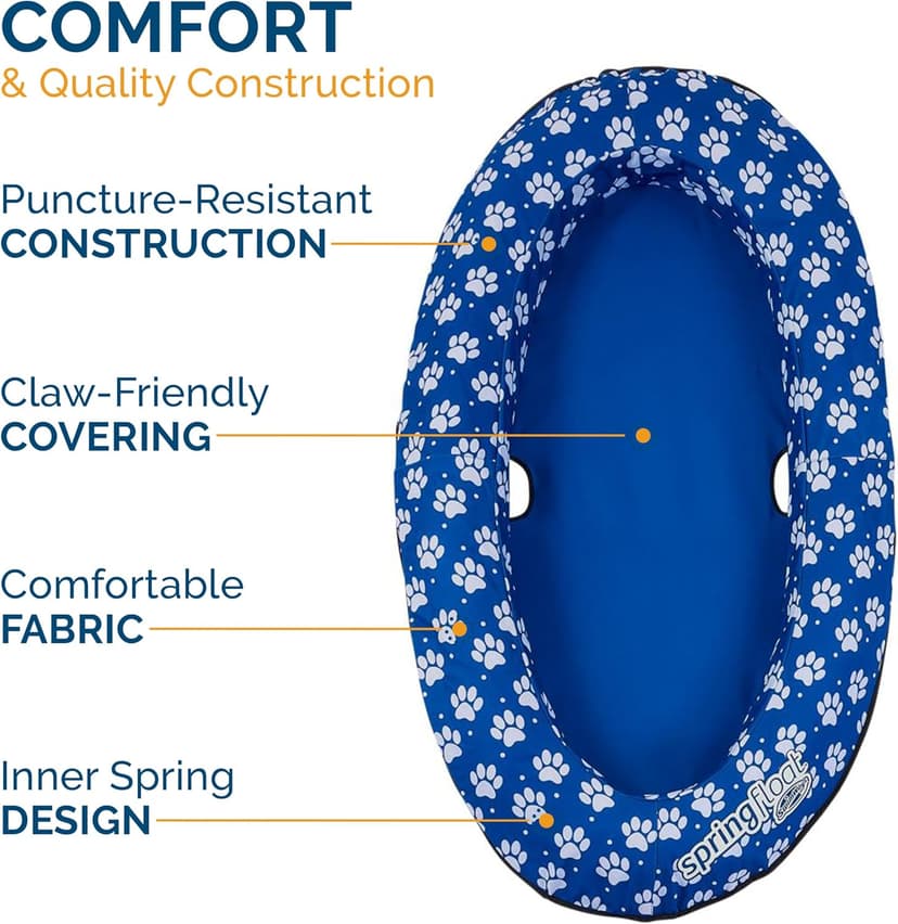 SwimWays Paddle Paws Spring Float Dog Raft, Small (0-65 lbs.)