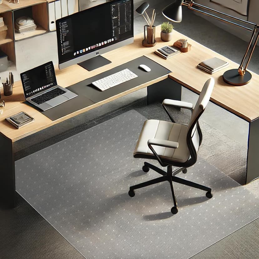 Azadx Chair Mat for Carpet 60"x 46" Large Office Chair Mat for Carpeted Floors, Carpet Protector Floor Mats on Low Pile Carpets Easy Glide Rolling Plastic Desk Computer Chairs Mats for Home