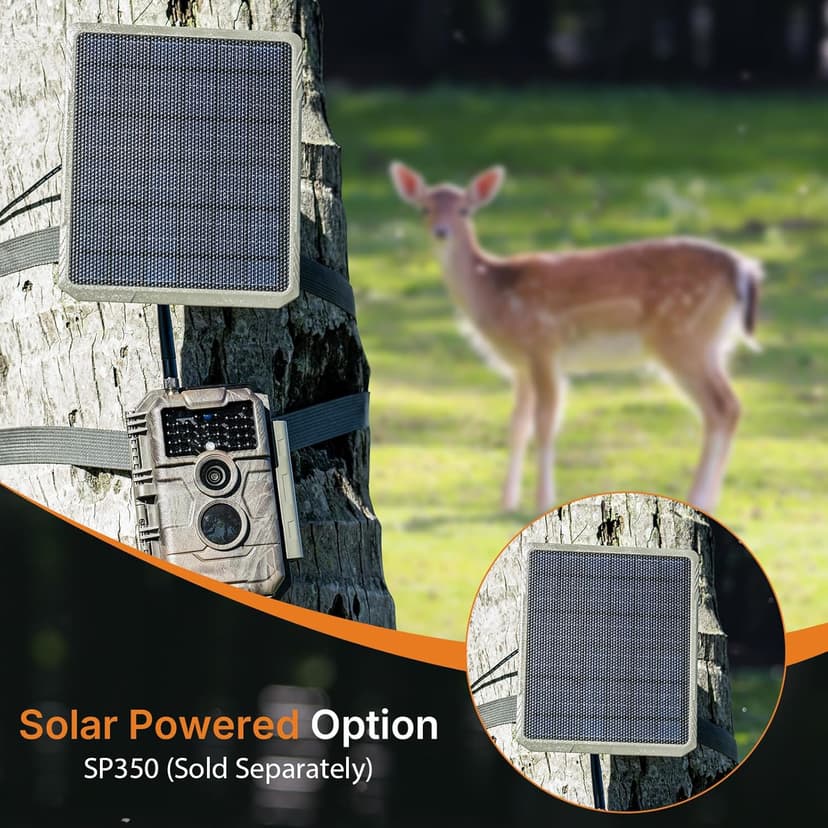 GardePro E6 WiFi Trail Camera (Non-Cellular), Stable WiFi with External Antenna, On-Site App Viewing, 64MP 1296P HD, No-Glow Night Vision, Motion Activated Waterproof Game Camera