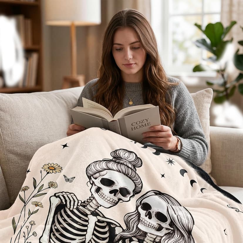 Halloween Gifts for Women, 20th 30th 40th 50th 60th Friend Birthday Gifts for Women, Friend Bestie BFF Best Friend Birthday Gifts for Women, Flannel Halloween Blanket, 50" x 60" B0GYMZ74SV