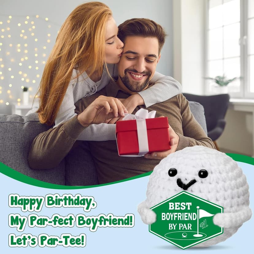Funny Crochet Golf Ball Accessories Christmas Stocking Stuffers for Boyfriend Him Fiance Anniversary Valentines Romantic Gift Gifts for Boyfriend Bf Birthday - Sweetest Day Gifts for Him Men B0GDGBKLKJ
