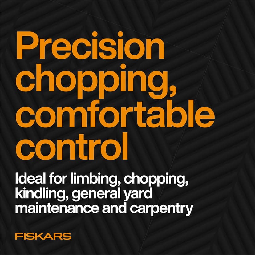Fiskars X14 Universal Hatchet 14", Forged Steel Blade for Limbing & Chopping Kindling, Ergonomic Curved FiberComp Handle & Low-Friction Coating for Clean Cuts in Fresh Resinous Wood
