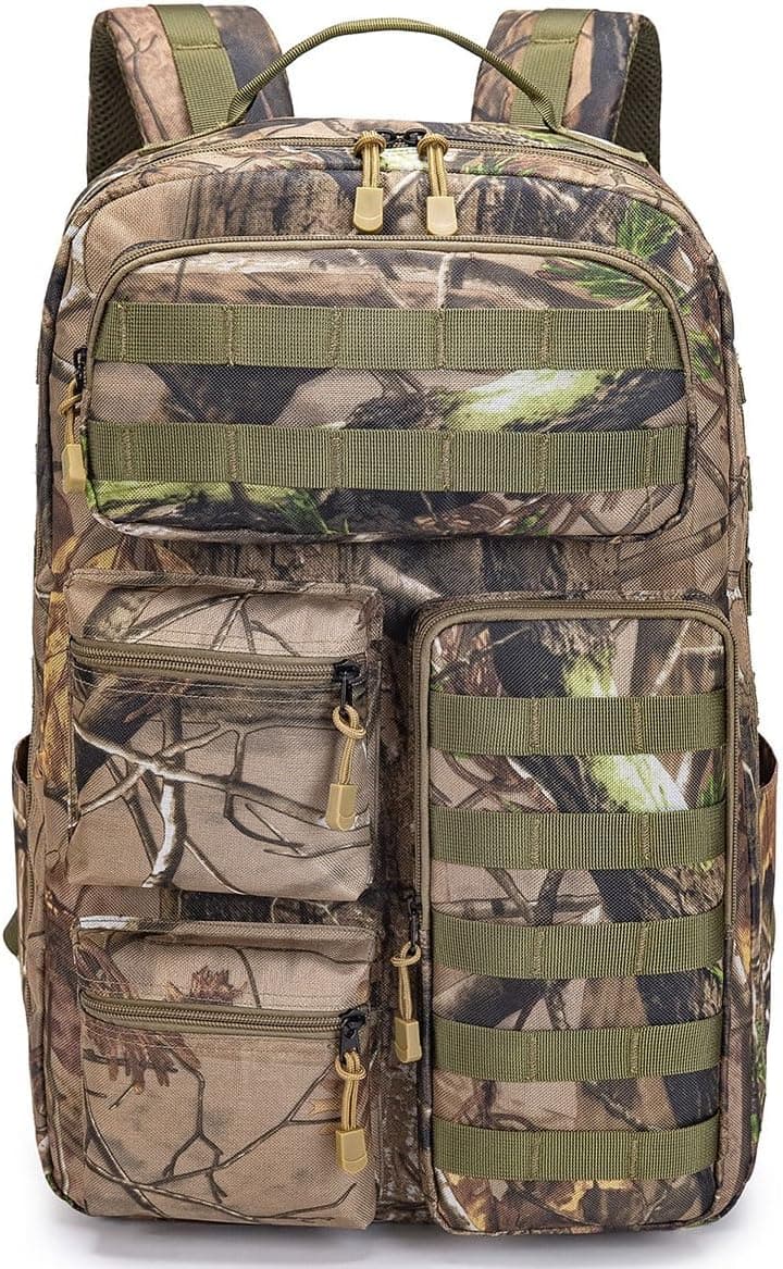 Tactical Camo Backpack for Men Women Waterproof Durable MOLLE Backpack Camping Hunting Emergency Preparedness