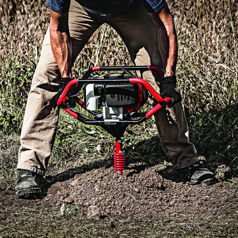 EARTHQUAKE 10310 Dually 1 or 2-Person Earth Auger Powerhead, 52cc 2-Cycle Viper Engine, Fits All Auger Bits 2”-10” Wide