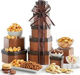 Broadway Basketeers Gift Basket – Gourmet Snack & Chocolate Food Gifts Christmas Holiday, Women, Men, Family, Thank You, Care Package for College & Teachers – Corporate Kosher