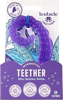 – Made in USA Medical Grade Silicone Teether for Infants – Multi-Stage Molar Relief & Interactive Parent-Finger Fit – 0-24 Months