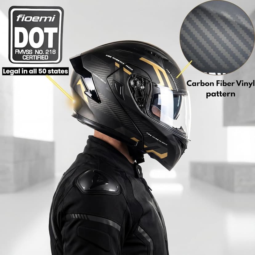 Modular Flip-Up Motorcycle Helmet | DOT Approved Full Face Dual Visor Street Bike Helmet with Tinted Visor & Ski Mask for Men & Women | Matte Black