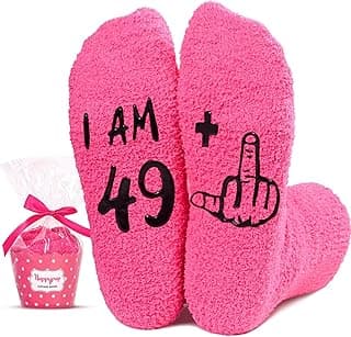 HAPPYPOP 50th Birthday Gifts Ideas - 50 Year Old Gift Socks for Women Men Friends, Turning 50 Gifts