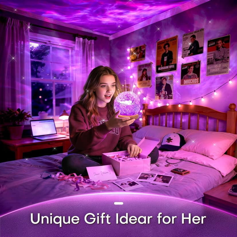 3-in-1 Sunset/Ocean/Northern, Remote, 6 Brightness, 1 Hr Timer, Made of Glass & Wood, Bedroom, Bathroom, Dorm,Halloween Light Ambient Lighting, 16 Colors Led Lights for Bedroom, Gift Ideas, Room Decor B0DG92NWYG