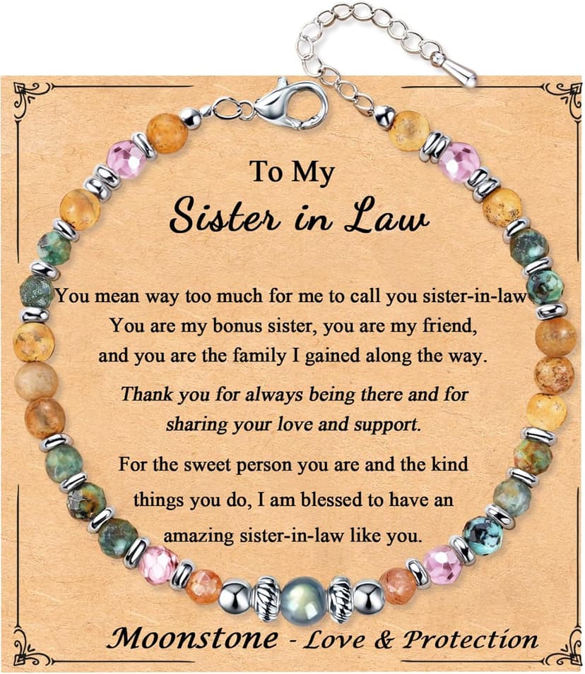 Christmas Stocking Stuffers Mothers Day Birthday Graduation Gifts Ideas Bracelets for Her Women Gifts for Women Moonstone Bracelet Meaningful Present B0FT3V6G3J