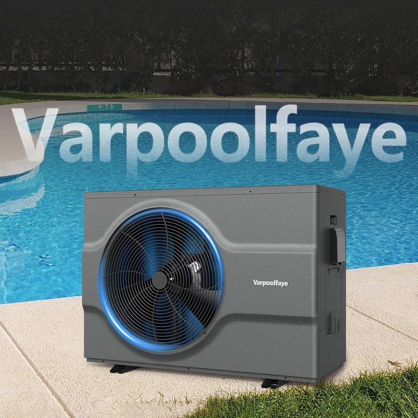 58000 BTU Inverter Swimming Pool Heat Pump, 17000 Gallon Electric Pool Heater Above and Inground Pool,WiFi App Control, Pool Heater 220V/60Hz