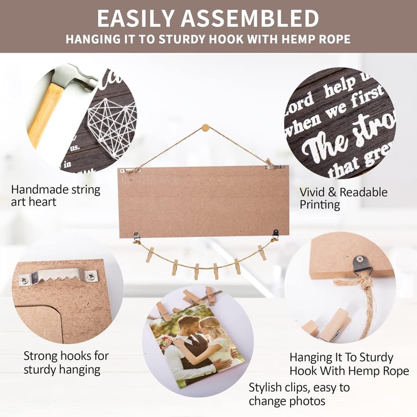 Wedding Gifts Bridal Shower Gifts for Bride and Groom Engagement Present for Wife NewlyWed Marraige Prayer Photo Holder