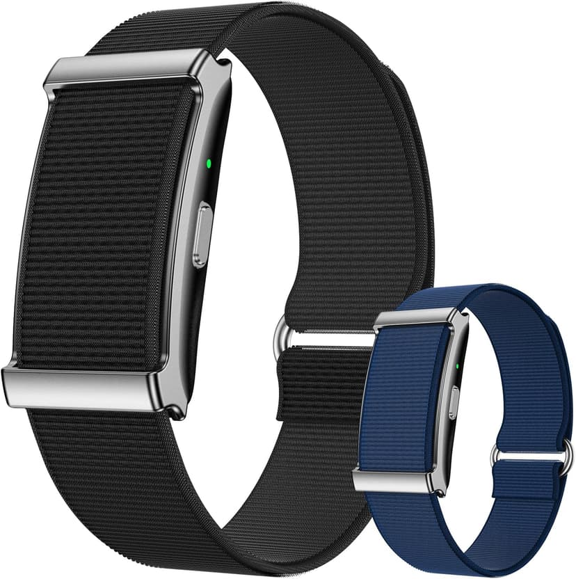 Smart Bracelet for Men Women，Health Activity Fitness Trackers with Continuous Heart Rate Monitor, 24/7 Sleep Tracking, 120+ Sport Modes, 30-Day Battery Life,Includes 2 Replacement Bands(Black)