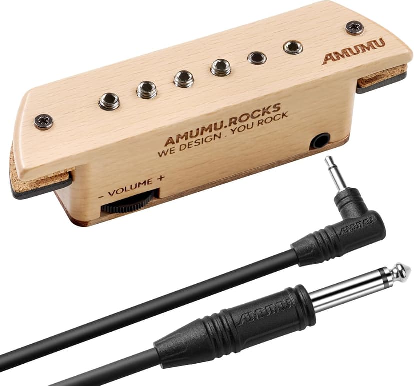 AMUMU SP60BCM Magnetic Passive Soundhole Humbucker Pickup for Acoustic Guitars
