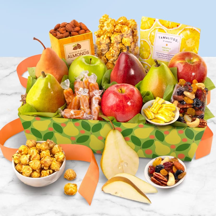 A Gift Inside Orchard Delight Fruit and Gourmet Basket