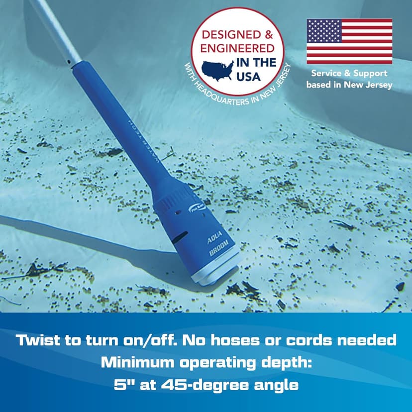 POOL BLASTER Aqua Broom Hot Tub Vacuum Cordless Spa Vac for Inflatable Above Ground and Inground Spas, Hot Tub Accessories, up to 3 Hours of Runtime, Battery-Powered, Lightweight Handheld Cleaner