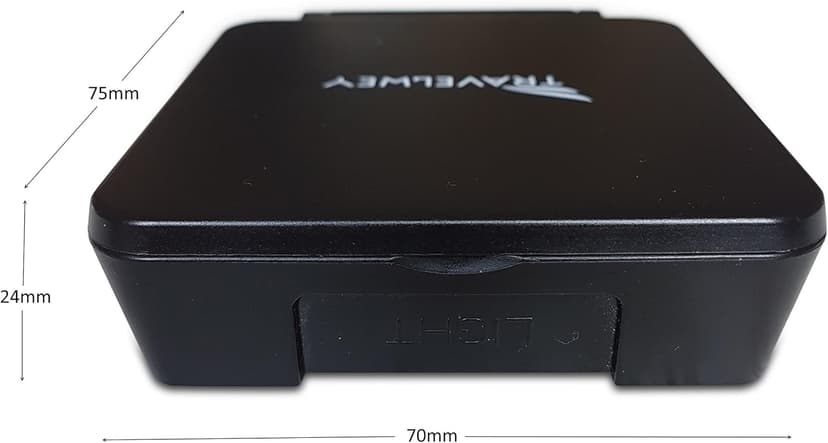 Digital Travel Alarm Clock - No Bells, No Whistles, Simple Basic Operation, Loud Alarm, Snooze, Small and Light, ON/Off Switch, 2 AAA Battery Powered, Black