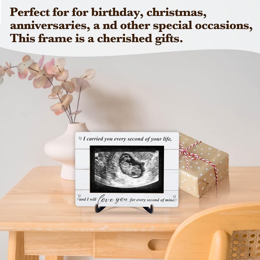 Miscarriage Memorial Picture Frame, I Carried You Every Second of Your Life Wooden Photo Frame With Stand, Baby Loss Memorial Gifts For Parents, Baby Loss Remembrance Gifts For Mom, A34