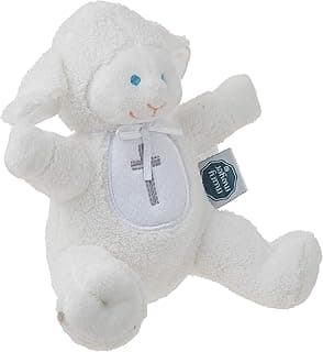 Mary Meyer Baby Rattle Soft Toy, 5-Inches, Christening Lamb,White