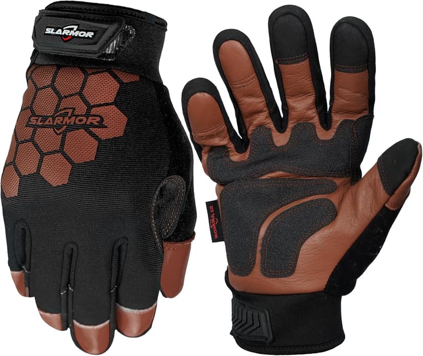 SLARMOR Winter Work Gloves for Men, Insulated, Waterproof, Touch Screen, Warm Thinsulate Lining for Cold Weather