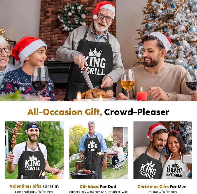 JDNFYGX Gifts for Men Dad Husband Boyfriend Brother, Funny Gifts for Him - Fathers Day, Birthday, Valentines Day, Grilling Gifts for Men, Cooking BBQ Grilling Aprons Gifts for Dad Him, Chef Gifts