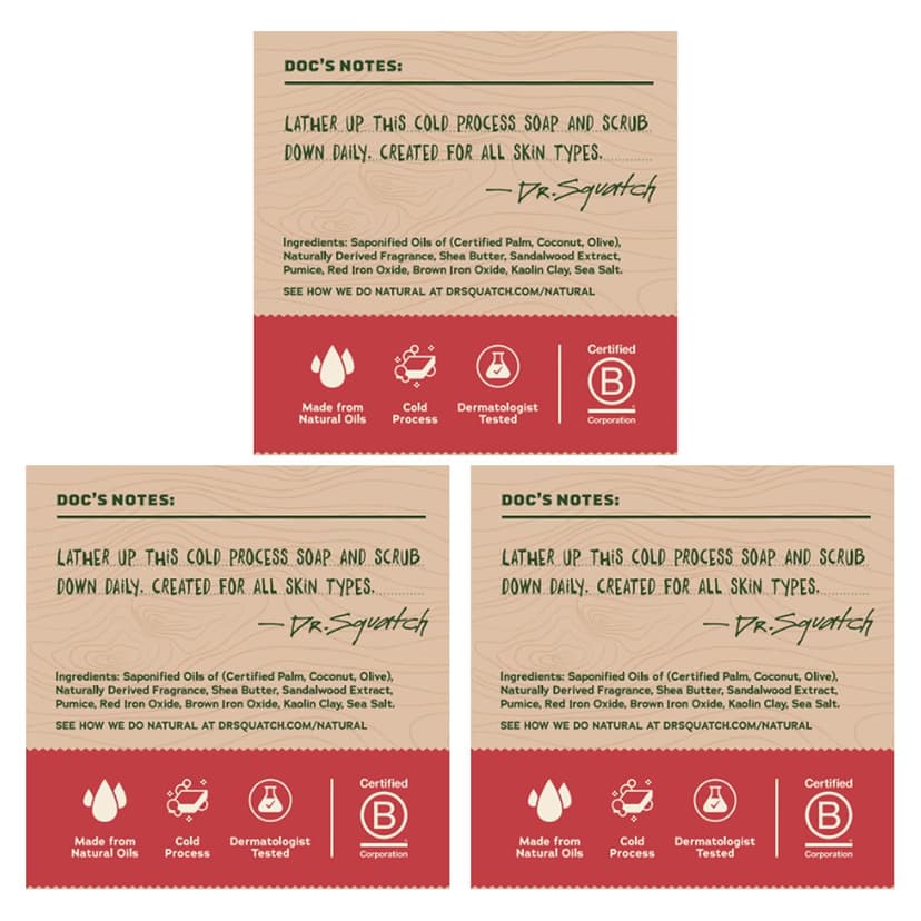 Cleansing Cold Process Soap with Natural Oils, Gifts for Men (Sandalwood Summit) Dr. Squatch Natural Men’s Bar Soap, Body Soap Bar (5oz, 3-Pack) B0F8RFB9RJ
